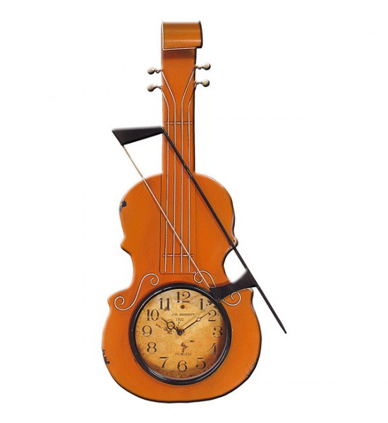 Decoration Murale Horloge Violon 