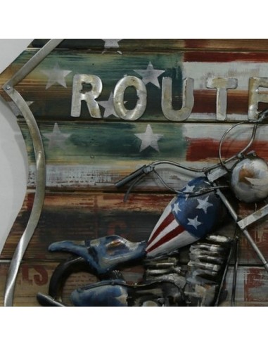 TABLEAU METAL - ROUTE 66 Relief