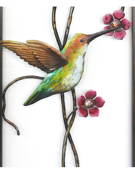 Sticker mural déco oiseaux colibris 70x20cm - Centrakor