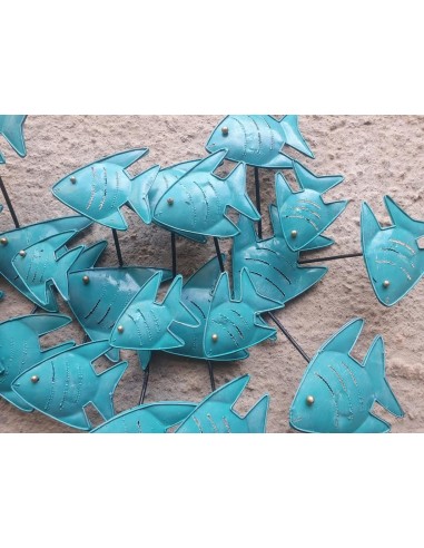 Décoration murale - Poissons turquoise